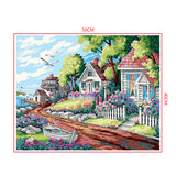 DIY Painting by number kit | Beautiful houses by the sea