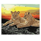 DIY Painting by number kit | Leopard couple