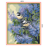 DIY Painting by number kit | Lavenders and birds