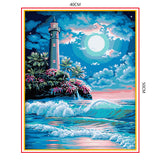 DIY Painting by number kit | Lighthouse by the sea