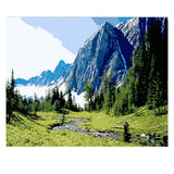 DIY Painting by number kit | Mountains and rivers