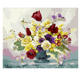 DIY Painting by number kit | Flowers on vase