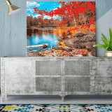 DIY Painting by number kit | Lake scenery