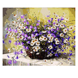 DIY Painting by number kit | White daisy flowers