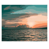 DIY Painting by number kit | Calm lake