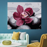 DIY Painting by number kit | Beautiful flower between the stones