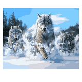 DIY Painting by number kit | Wolves