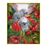 DIY Painting by number kit | Parrots