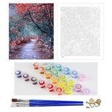 DIY Painting by number kit | Deep mountain road