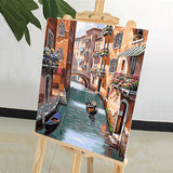 DIY Painting by number kit | Beautiful view of the river in Venice