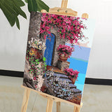DIY Painting by number kit | Beautiful house by the Aegean Sea