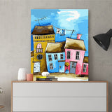 DIY Painting by number kit | Cartoon house