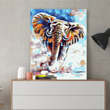 DIY Painting by number kit | Wild elephant