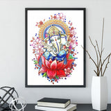 Crystal Rhinestone Diamond Painting Ki - Elephant Trunk Buddha - Hibah-Diamond painting art studio