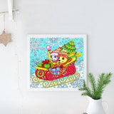 Crystal Rhinestone Diamond Painting Kit - A cat and a dog have a merry christmas - Hibah-Diamond painting art studio