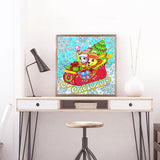 Crystal Rhinestone Diamond Painting Kit - A cat and a dog have a merry christmas - Hibah-Diamond painting art studio