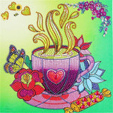 Crystal Rhinestone Diamond Painting Kit - A teacup - Hibah-Diamond painting art studio