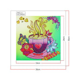 Crystal Rhinestone Diamond Painting Kit - A teacup - Hibah-Diamond painting art studio