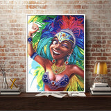 Crystal Rhinestone Diamond Painting Kit - African active girl - Hibah-Diamond painting art studio