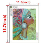 Crystal Rhinestone Diamond Painting Kit - African Girl - Hibah-Diamond painting art studio