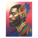 Crystal Rhinestone Diamond Painting Kit - African man - Hibah-Diamond painting art studio