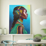 Crystal Rhinestone Diamond Painting Kit - African women - Hibah-Diamond painting art studio