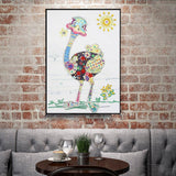 Crystal Rhinestone Diamond Painting Kit - An ostrich - Hibah-Diamond painting art studio