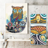 Crystal Rhinestone Diamond Painting Kit - Animal Owl