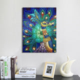 Crystal Rhinestone Diamond Painting Kit - Animal Peacock - Hibah-Diamond painting art studio