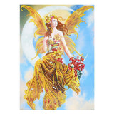 Crystal Rhinestone Diamond Painting Kit - Beautiful Elf on the moon - Hibah-Diamond painting art studio