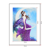 Crystal Rhinestone Diamond Painting Kit - Beautiful Elf on the moon - Hibah-Diamond painting art studio