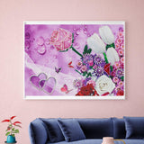 Crystal Rhinestone Diamond Painting Kit - Beautiful flowers - Hibah-Diamond painting art studio
