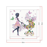 Crystal Rhinestone Diamond Painting Kit - Beautiful lady pushing a stroller - Hibah-Diamond painting art studio