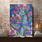 Crystal Rhinestone Diamond Painting Kit - Butterflies and Flowers