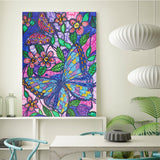 Crystal Rhinestone Diamond Painting Kit - Butterflies and Flowers - Hibah-Diamond painting art studio