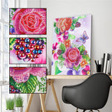 Crystal Rhinestone Diamond Painting Kit - Butterflies and Flowers - Hibah-Diamond painting art studio