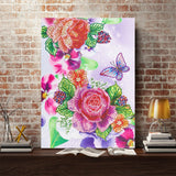 Crystal Rhinestone Diamond Painting Kit - Butterflies and Flowers - Hibah-Diamond painting art studio