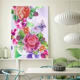 Crystal Rhinestone Diamond Painting Kit - Butterflies and Flowers - Hibah-Diamond painting art studio