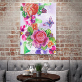 Crystal Rhinestone Diamond Painting Kit - Butterflies and Flowers - Hibah-Diamond painting art studio