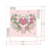 Crystal Rhinestone Diamond Painting Kit - Cartoon Animal Birds and Flowers - Hibah-Diamond painting art studio