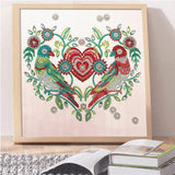 Crystal Rhinestone Diamond Painting Kit - Cartoon Animal Birds and Flowers - Hibah-Diamond painting art studio