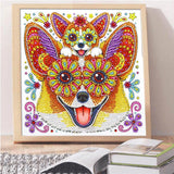 Crystal Rhinestone Diamond Painting Kit - Cartoon Animal Dog - Hibah-Diamond painting art studio