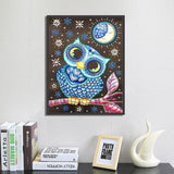 Crystal Rhinestone Diamond Painting Kit - Cartoon Animal Owl - Hibah-Diamond painting art studio