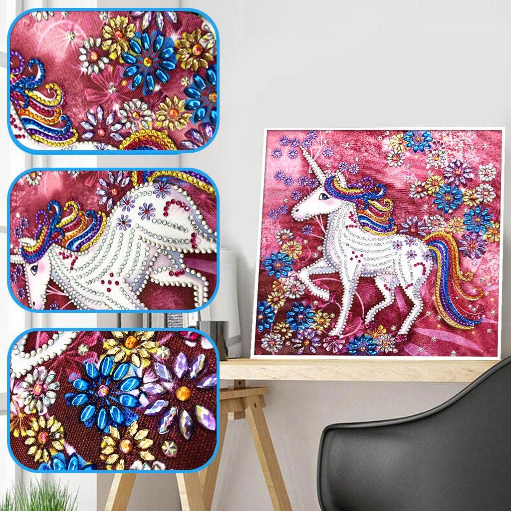 Crystal Rhinestone Diamond Painting Kit - Cartoon Animal Unicorn - Hibah-Diamond painting art studio