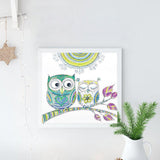 Crystal Rhinestone Diamond Painting Kit - Cartoon Cute Owl - Hibah-Diamond painting art studio
