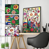Crystal Rhinestone Diamond Painting Kit - Cartoon house and tree - Hibah-Diamond painting art studio
