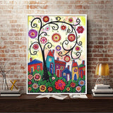 Crystal Rhinestone Diamond Painting Kit - Cartoon house and tree - Hibah-Diamond painting art studio