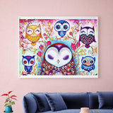 Crystal Rhinestone Diamond Painting Kit - Cartoon Owl (16x20inch) - Hibah-Diamond painting art studio