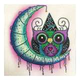 Crystal Rhinestone Diamond Painting Kit - Cartoon Owl - Hibah-Diamond painting art studio