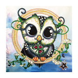 Crystal Rhinestone Diamond Painting Kit - Cartoon Owl - Hibah-Diamond painting art studio